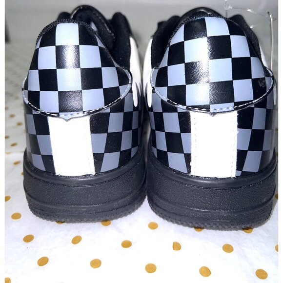 Official Supply Black & White Mens Sneakers Size 7.5 Checkerboard Details - Picture 3 of 5